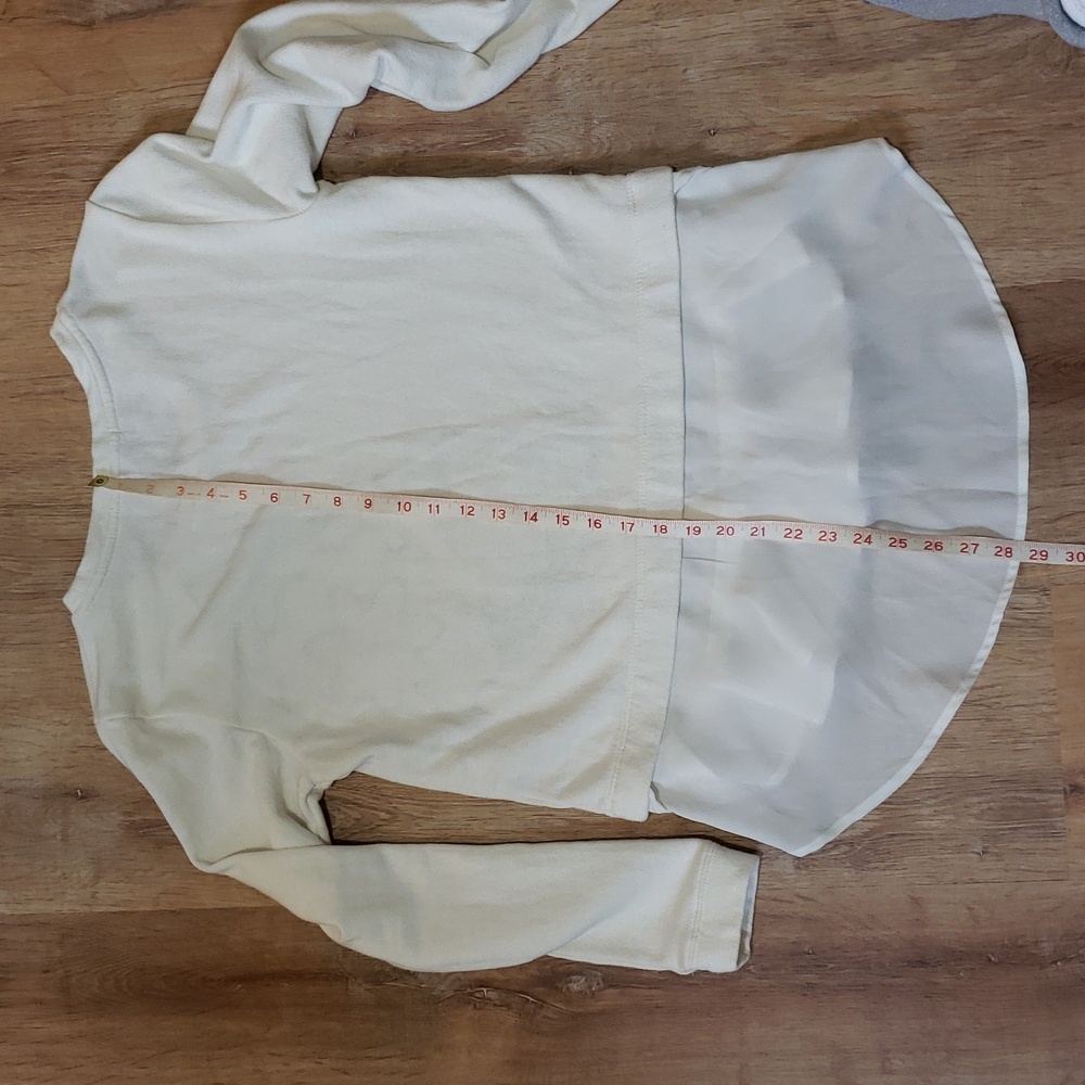 Vintage Anthropologie Little Yellow Button Sweatshirt, Size Small - Picture 9 of 14